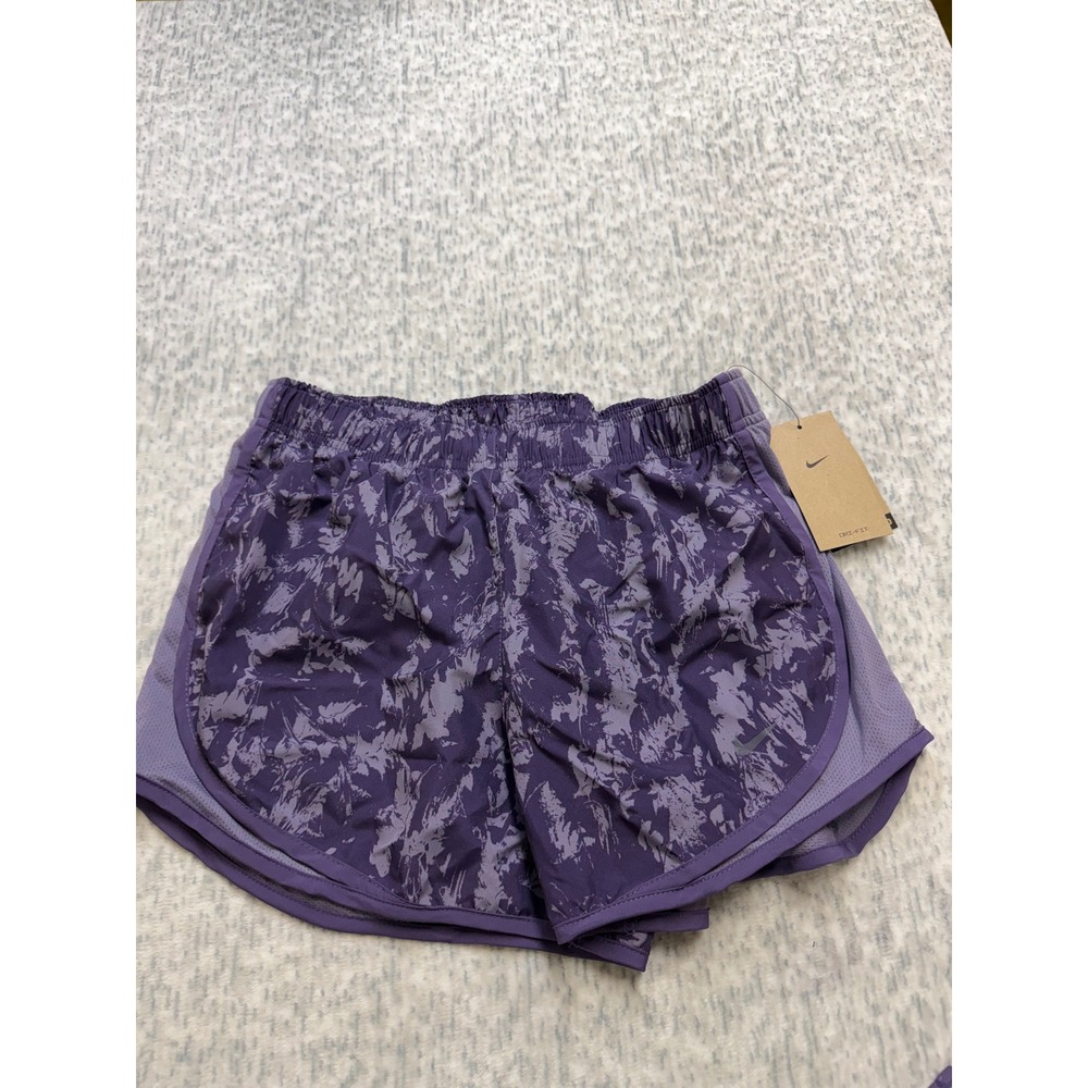 Nike Womens Dri-FIT Tempo Running Shorts Purple Marble FZ3482-509‎ Small NWT